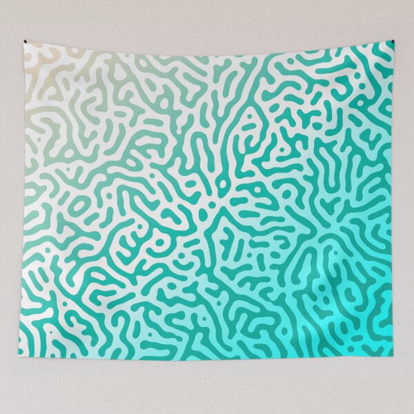 Item preview, Squiggle Lines Turquoise Gradient Pattern designed and sold by patternsoup.