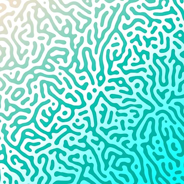 Artwork thumbnail, Squiggle Lines Turquoise Gradient Pattern by patternsoup