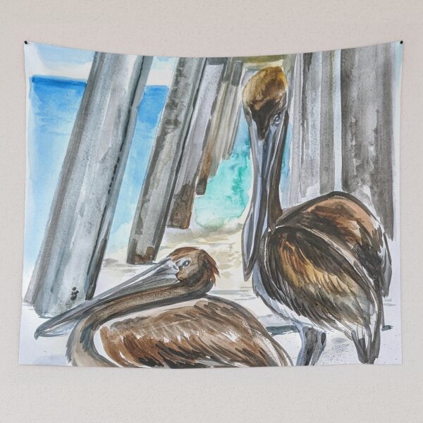 Item preview, Pelicans at Naples Pier designed and sold by PrissDodrill-86.