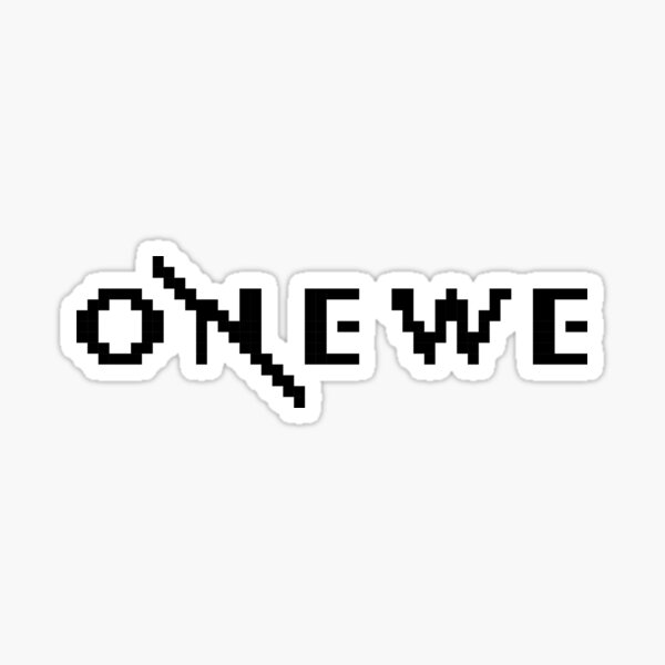 "Onewe 8bit Logo" Sticker for Sale by dopeyoongi Redbubble