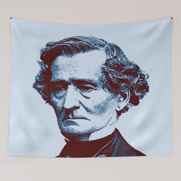 Item preview, Louis-Hector Berlioz Red Blue Portrait designed and sold by zavadadesigns.