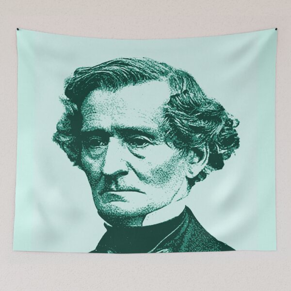 Item preview, Louis-Hector Berlioz Teal Portrait designed and sold by zavadadesigns.