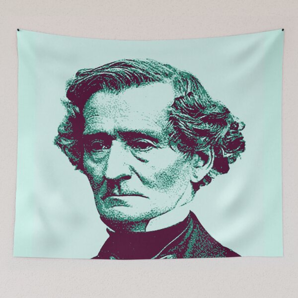 Item preview, Louis-Hector Berlioz Teal Burgundy Portrait designed and sold by zavadadesigns.