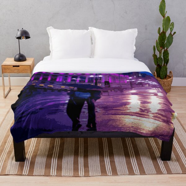 Item preview, São Paulo Brazil - rain - umbrella - digital paint designed and sold by RazzArt.