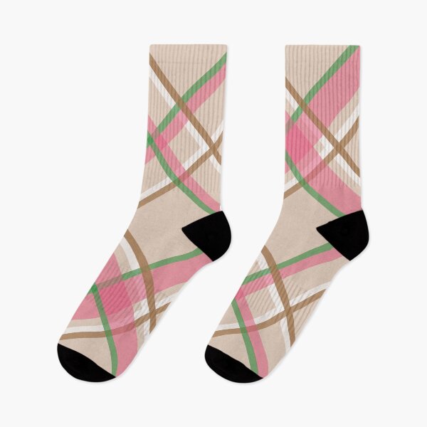 Item preview, Pink tan and green plaid diagonal line fashion designed and sold by BLMcreations.