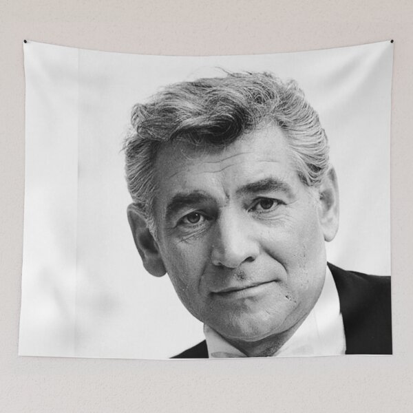 Item preview, Leonard Bernstein Black and White Portrait designed and sold by zavadadesigns.
