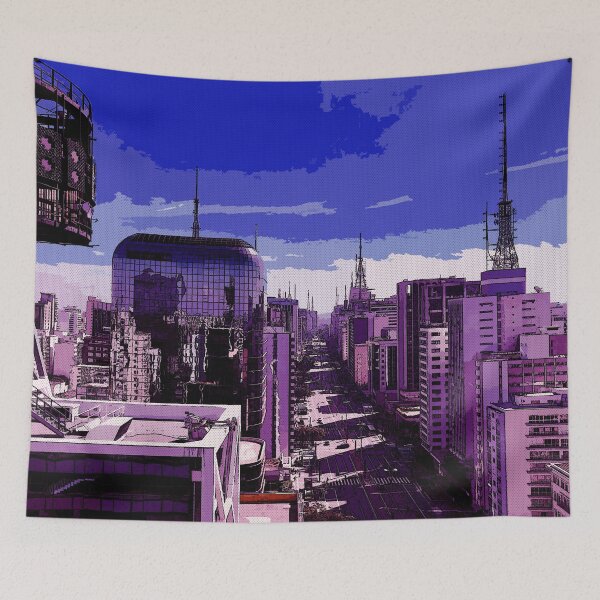 Item preview, São Paulo Brazil - avenida paulista - urban -  digital paint comics designed and sold by RazzArt.