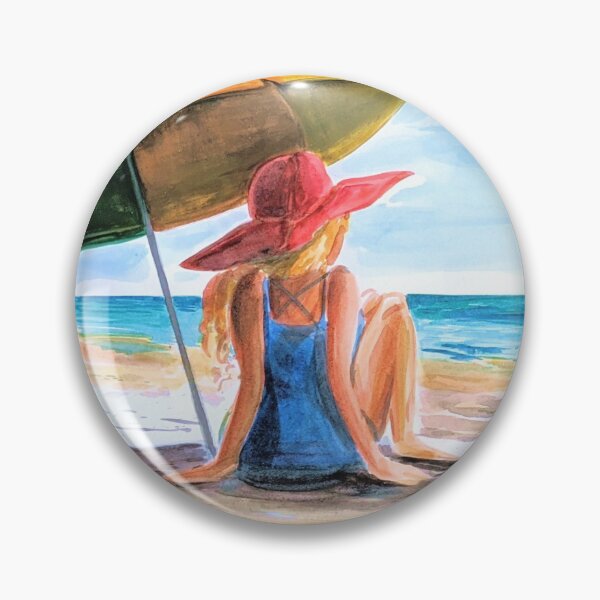 Item preview, Umbrella Girl on the Beach designed and sold by PrissDodrill-86.
