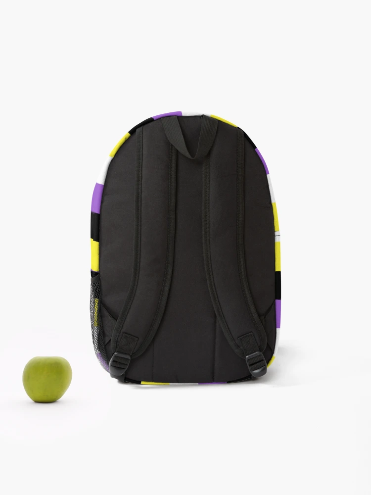 Thumbnail 2 of 3, Backpack, Non binary flag pattern designed and sold by Fyleth.