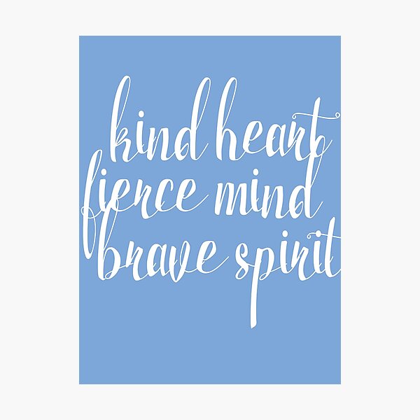 Item preview, Kind Heart. Fierce Mind. Brave Spirit in white designed and sold by Birch Trail Boutique.
