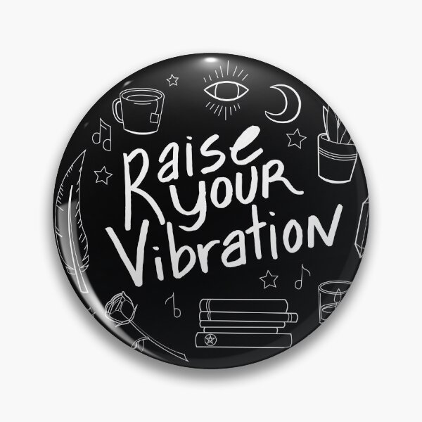Item preview, Raise Your Vibration white text designed and sold by cedarandsalt.