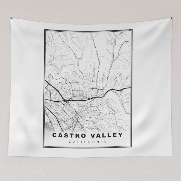 Item preview, Castro Valley Map designed and sold by Tamas Das.