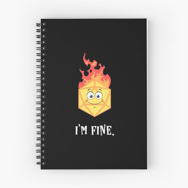 Item preview, Critical Fail Funny Im Fine D20 Dice on Fire designed and sold by pixeptional.