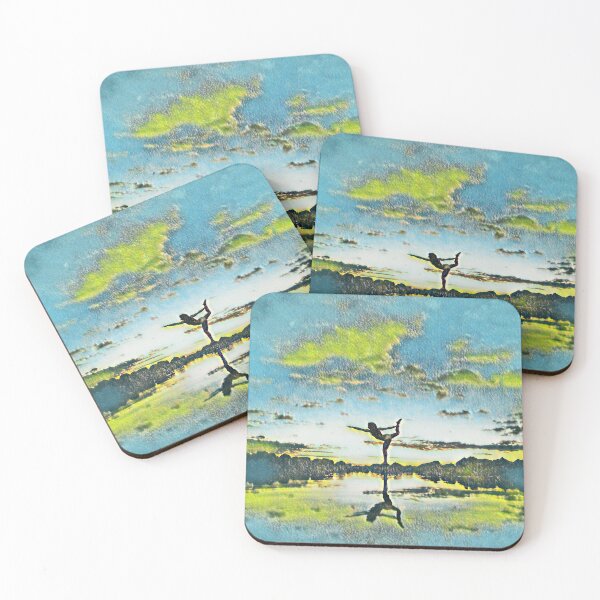 Item preview, GALATHI Sunset Yoga Move Green - Yoga designed and sold by Galathi Designs.