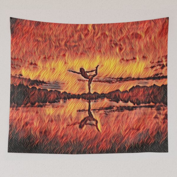 Item preview, GALATHI Sunset Yoga Move Flames - Yoga designed and sold by Galathi Designs.