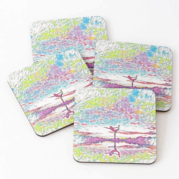 Item preview, GALATHI Sunset Yoga Move Pink - Yoga designed and sold by Galathi Designs.