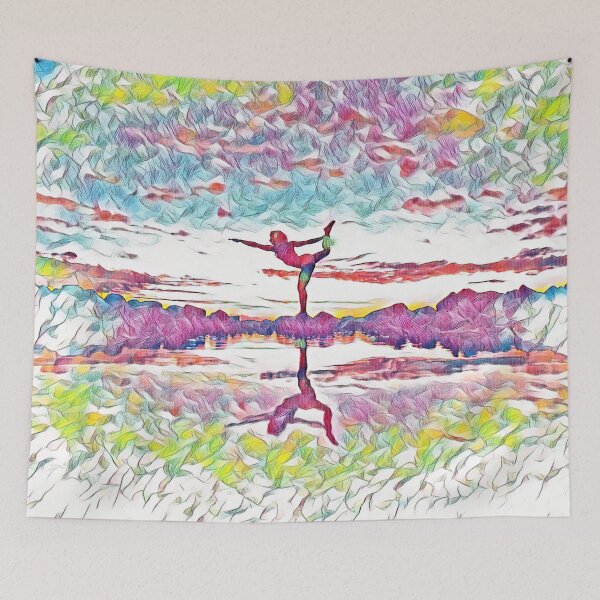 Item preview, GALATHI Sunset Yoga Move Pink - Yoga designed and sold by Galathi Designs.