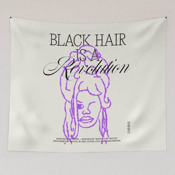 Item preview, BLACK HAIR IS A REVOLUTION III designed and sold by cervaantes.