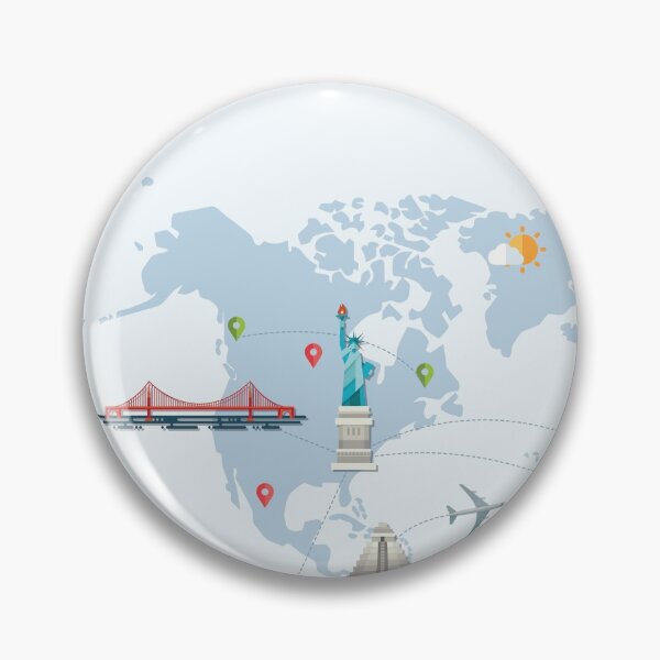 Item preview, Kobeh World Map with Landmarks, Airplanes and Waypoints designed and sold by Kobeh.