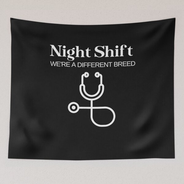 Item preview, Night Shift Different Breed Stethoscope Funny Nurse RN RT T-Shirt designed and sold by Lukifo-Mission.