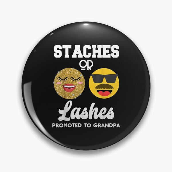 Item preview, Promoted to Grandpa Lashes or Staches Gender Reveal Party T-Shirt designed and sold by Lukifo-Mission.