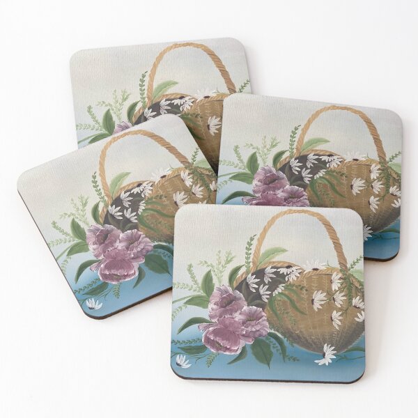 Item preview, Flowers in a Basket Acrylic on Canvas designed and sold by JennBBDesigns.