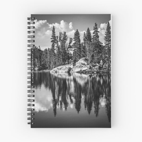 Item preview, Lake Under Blue Sky and Clouds (Black and White) designed and sold by KarebearsTees.