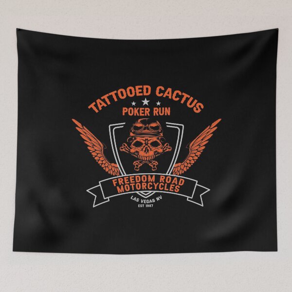 Item preview, TATTOOED CACTUS POKER RUN designed and sold by ColdCityDesign.