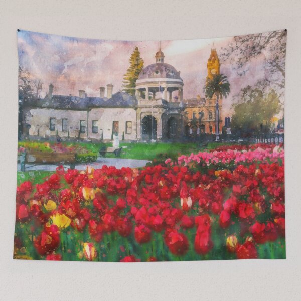 Item preview, Tulips in Bloom at Victorian Gardens Watercolor designed and sold by Steven Jodoin.