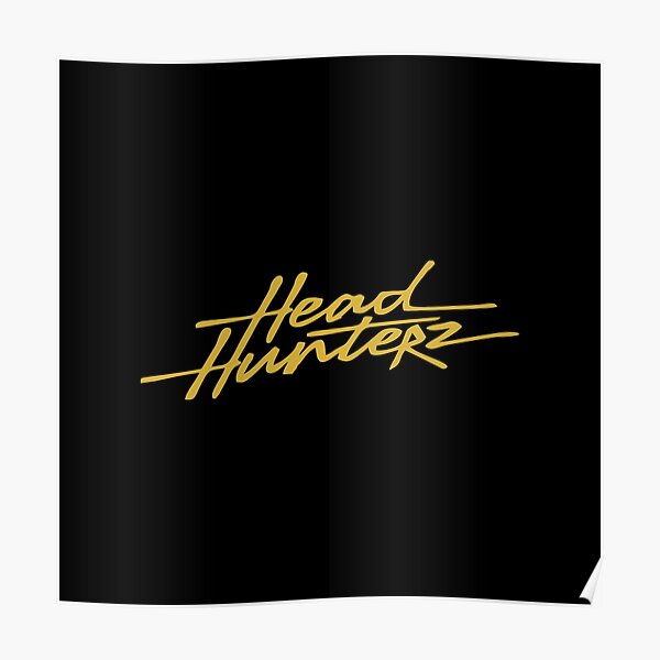 "DJHeadhunterz Logo" Poster for Sale by SarahWake59 Redbubble