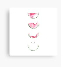 Happy Watermelon Summer Canvas Print