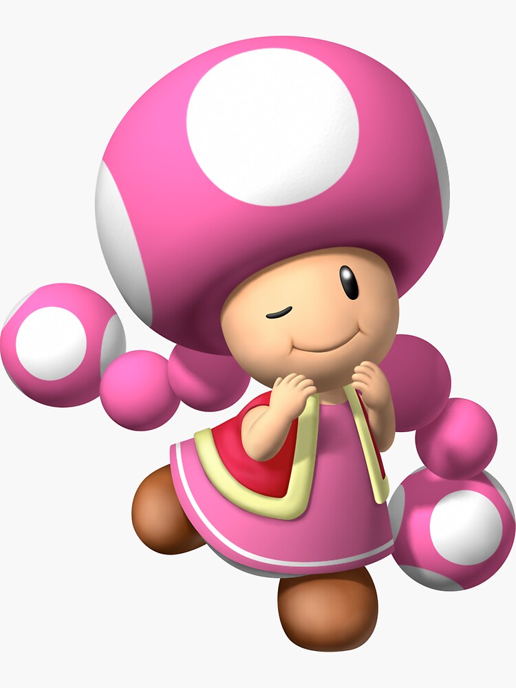 Toadette Winking Sticker By Nojohns69 Redbubble 