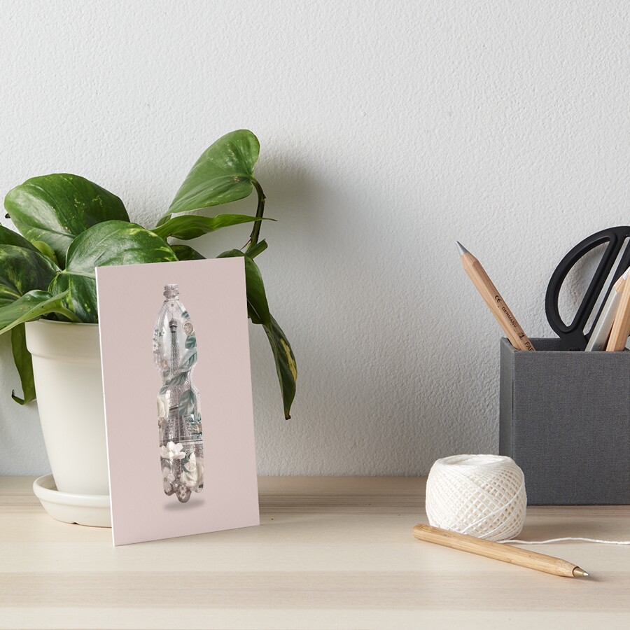 Love in Paris romantic Lockdown in a PET bottle by Leo Haz Galeriedruck