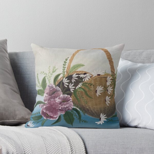 Item preview, Flowers in a Basket Acrylic on Canvas designed and sold by JennBBDesigns.