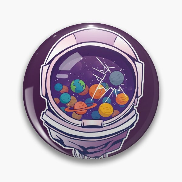 Artikelvorschau, Astronautenhelm mit Planeten | Cartoon-Kaugummiautomat entworfen und verkauft von SLAG-Creative.