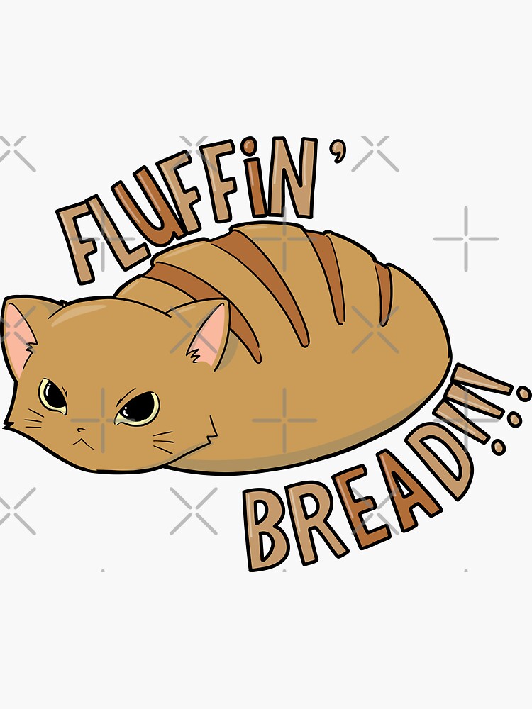 "Cute Bread Cat" Sticker by kittengallery Redbubble