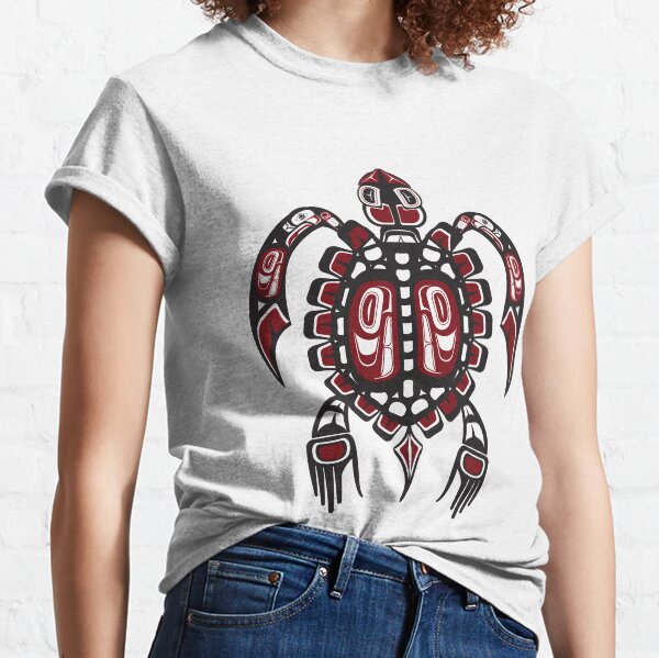 Pacific Northwest Turtle, Coastal Salish native American tortoise formline design Classic T-Shirt