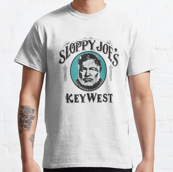 Sloppy Joe's Key West Ernest Hemingway (Vintage Black/Turquoise) Classic T-Shirt