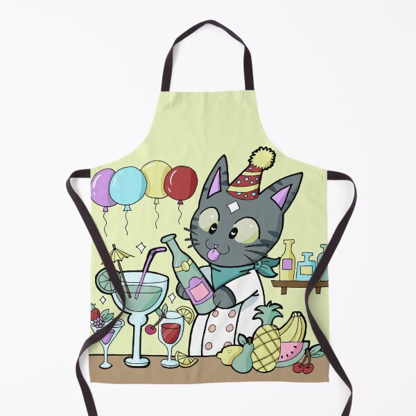 Item preview, Cute Kawaii Grey Tabby Party Cat designed and sold by inkandpink.