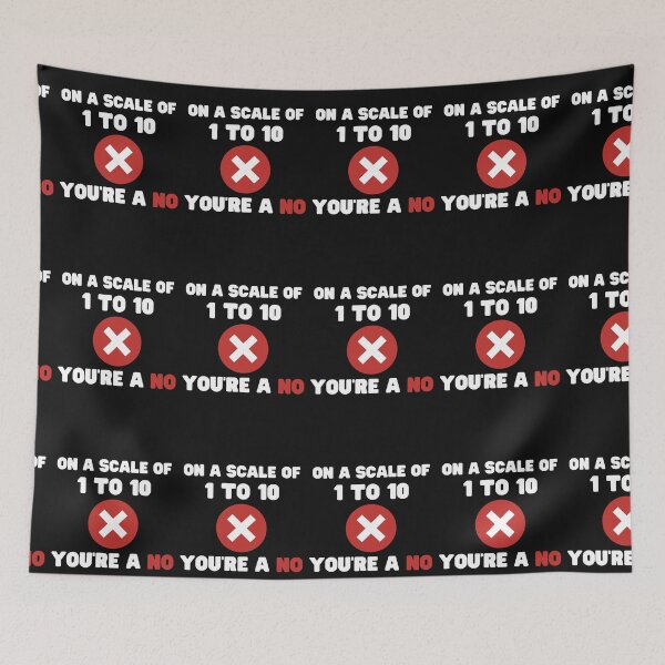 Item preview, Funny Sarcastic Design On a scale of 1 to 10 you're a NO designed and sold by Click-Like.