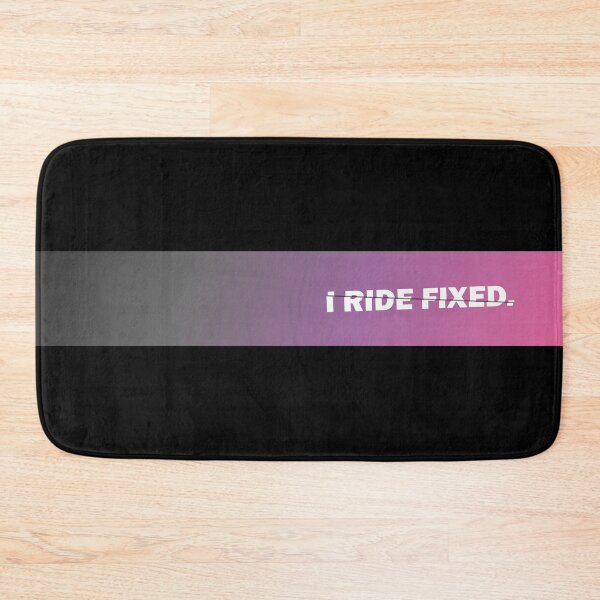 Item preview, I Ride Fixed Sliced Text Art Pink Gradient designed and sold by RabeDesigns.