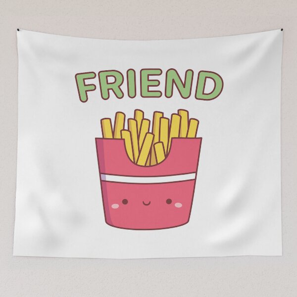 Item preview, Cute Friend Fries Best Friend Pair Doodle designed and sold by rustydoodle.