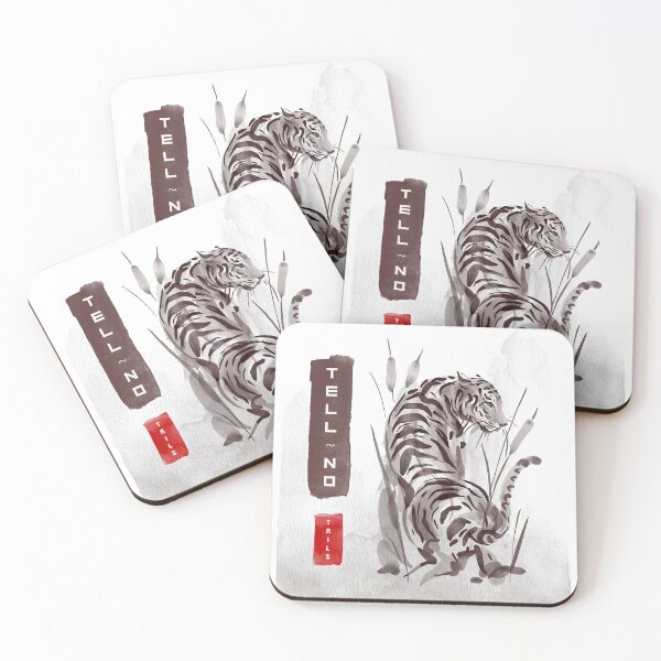 Item preview, Tell No Tails - Sumatran Tiger in Reeds designed and sold by Purrfecta.