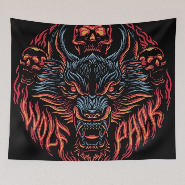 Item preview, Wolf Pack Fire badge designed and sold by brokoliking13.