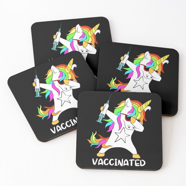 Item preview, I Got Vaccinated Dabbing Unicorn designed and sold by ZavageDesigns.