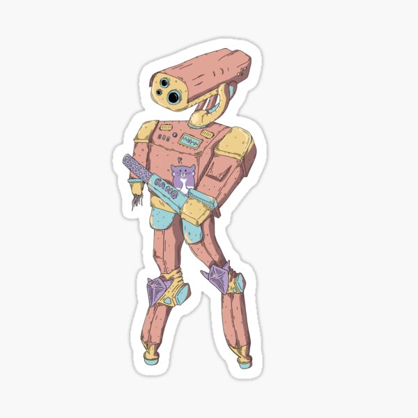 Item preview, Pastel Robot with his furry friend designed and sold by Jeffrey Rains.