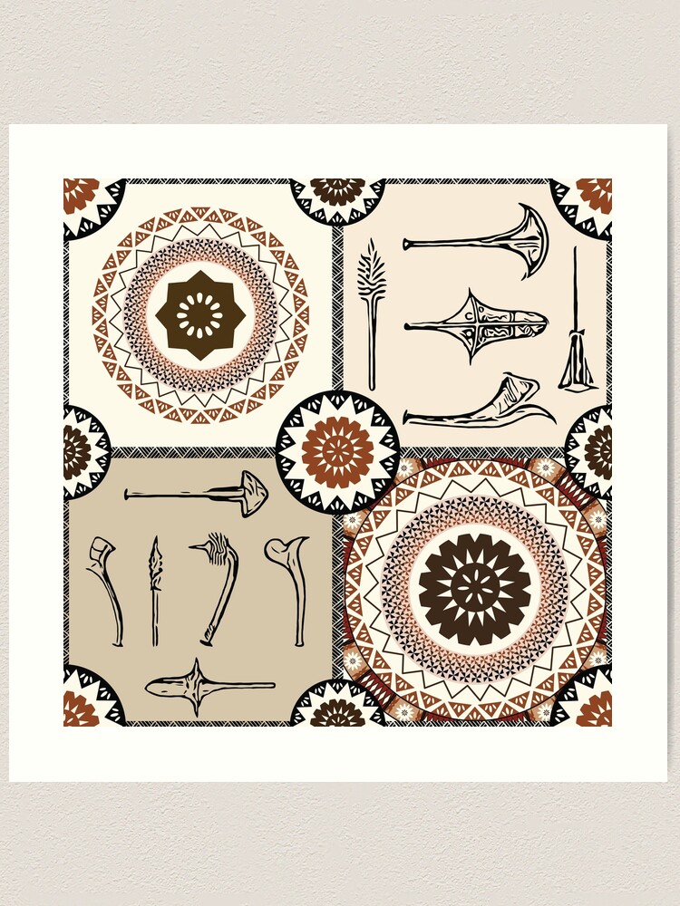 Fonulei Pattern - Tongan Ngatu Art Board Print for Sale by lolomastudio