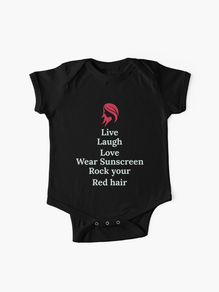 Redhead Hair Quote Funny Humour Saying Baby One Piece