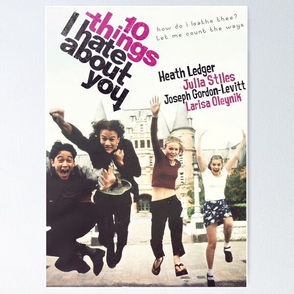 10 Things I Hate About You movie poster Julia Stiles, Heath Ledger - 11 x 17