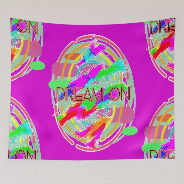Item preview, Dream On abstract art design, Retro style Vibrant Psychedelic, Arte Abstracto designed and sold by Adri Barnard.
